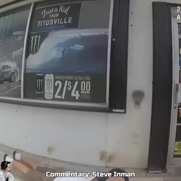 Robber scores a complimentary dose of Zeus Juice with curbside service.