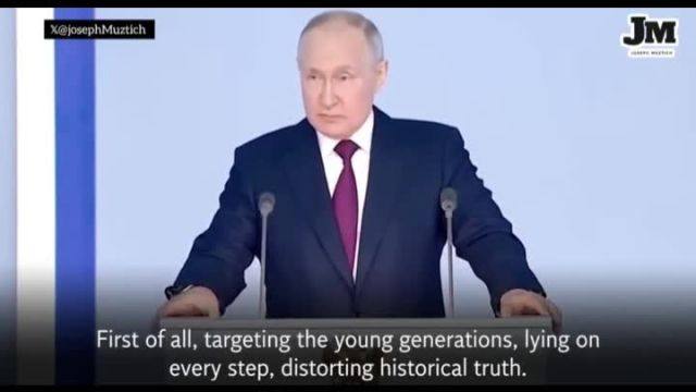 Putin dropping bombshells:  "The West is being run by Satanic-Satanist pedophiles. They are destroying the family institution, their culture, and their historical identity. Pedophilia is now accepted as the norm."