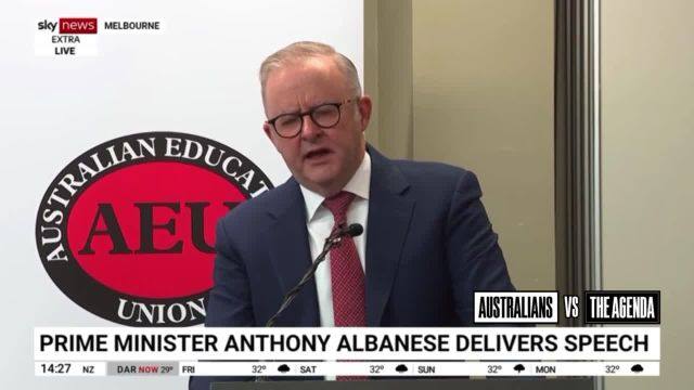 Prime Minister Anthony Albanese says he likes to visit public schools because the children there have not yet been influenced by far right extremism.