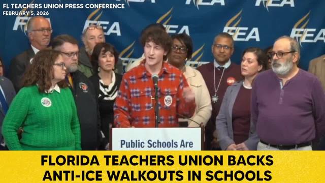 Florida teachers union holds press conference to encourage anti-ICE student walkouts Another ad for homeschooling!
