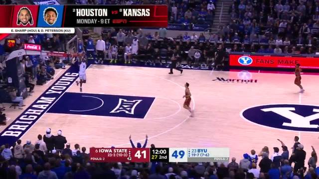 LIGHT WORK FOR AJ 🔥 The freshman is putting on a clinic vs. No. 6 Iowa State 🍿