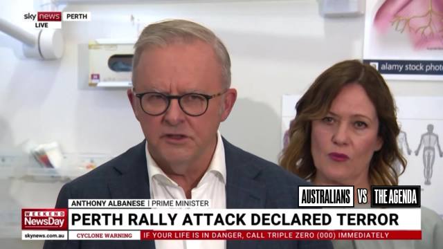 Prime Minister Anthony Albanese has attempted to frame the attempted bombing attack in Perth by a radical leftist as being caused by the actions of white nationalists, far right extremism and sovereign citizens.