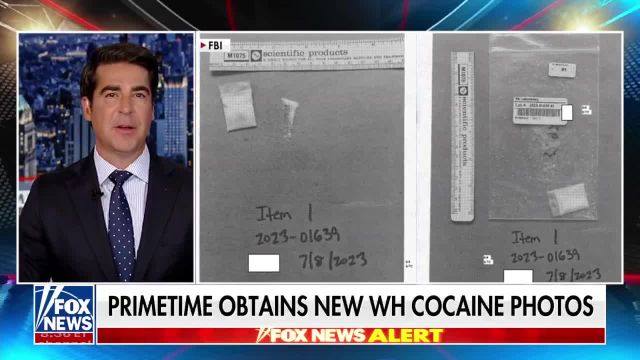 Jesse Watters: Photos of the cocaine found in the Biden White House have been released…