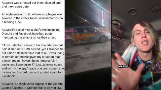 🚨 BREAKING: Canadians are shocked and terrified after police have RELEASED transgender man "Alice" Attwood after he STABBED his 7YO son and 8YO daughter, putting the daughter on a tube