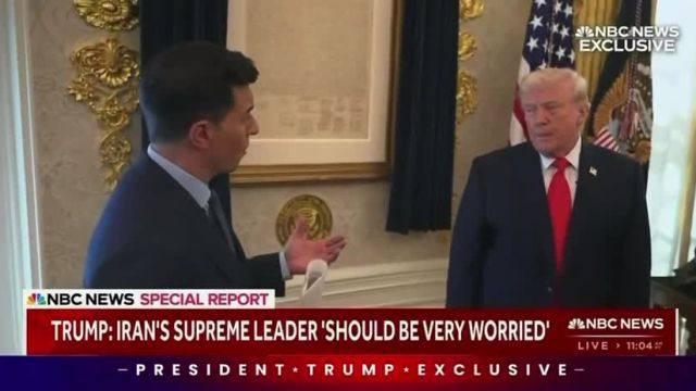 "Should the Supreme Leader in Iran be worried right now?"  @POTUS: "I would say he should be very worried, yeah, he should be."