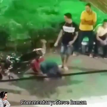 Should've worn a helmet.