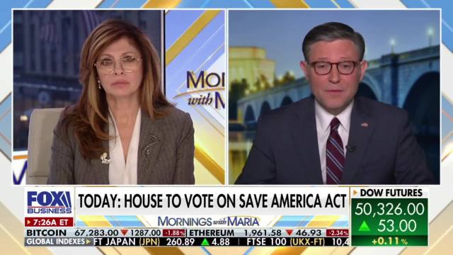 🇺🇸 Speaker Johnson praised SAVE ACT saying he won’t back off. He argues Dems benefit from lax border rules and insists only citizens should be voting, and he says they’re not slowing down anytime soon.